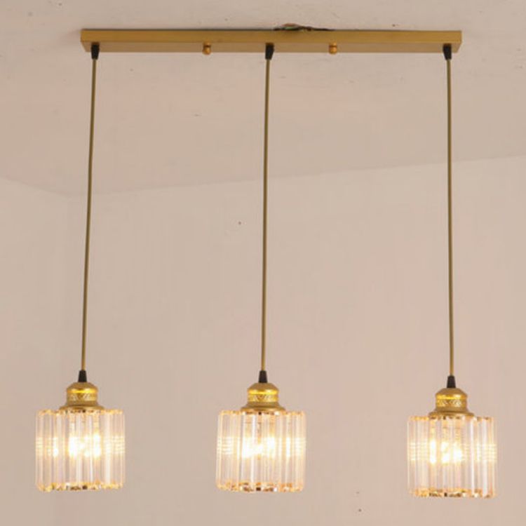 Modern Style Geometry Shape Hanging Lights Crystal Hanging Light Fixtures