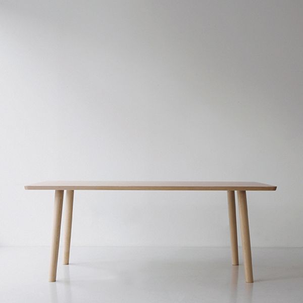 Mesa de pino rectangular moderno de madera maciza para cocina y comedor