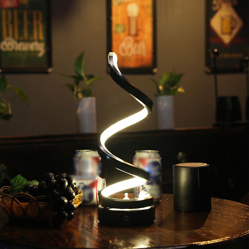 Linear Nightstand Lamp Contemporary Metal Nightstand Lamps for Bedroom and Club