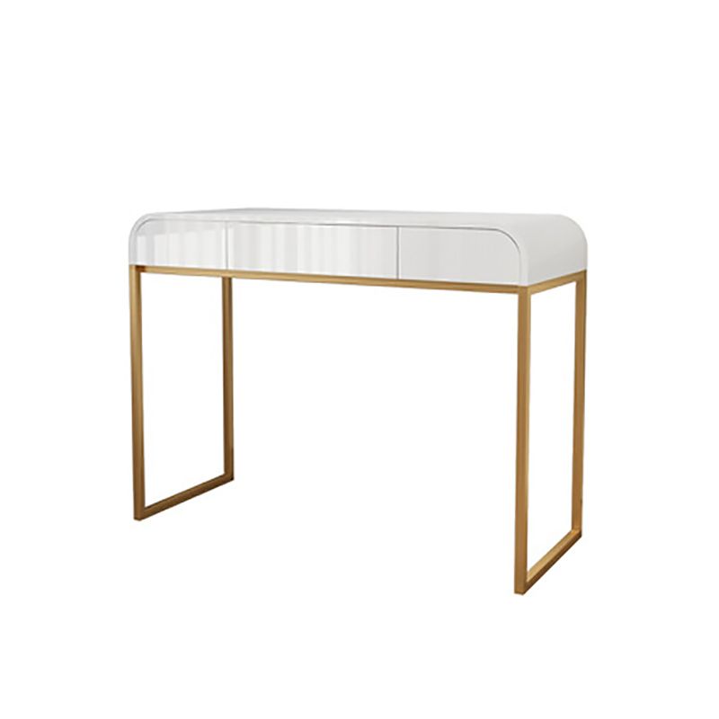 15.74" Wide Makeup Counter Lacquer Glam Vanity Tables with 3 Storage Drawers