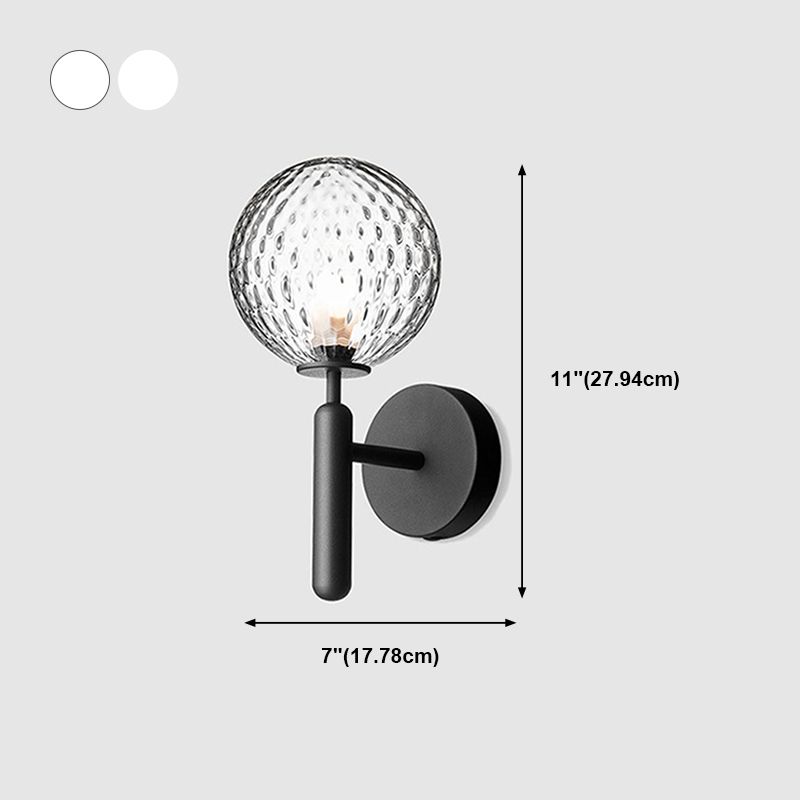 Modern Style Ball Wall Light Sconces Glass 1 Light Wall Lighting Ideas