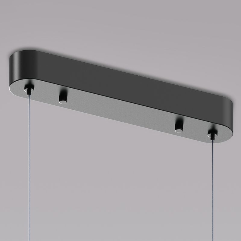 Linear LED Island Light Modern Style Metal Hanging Light for Dining Room