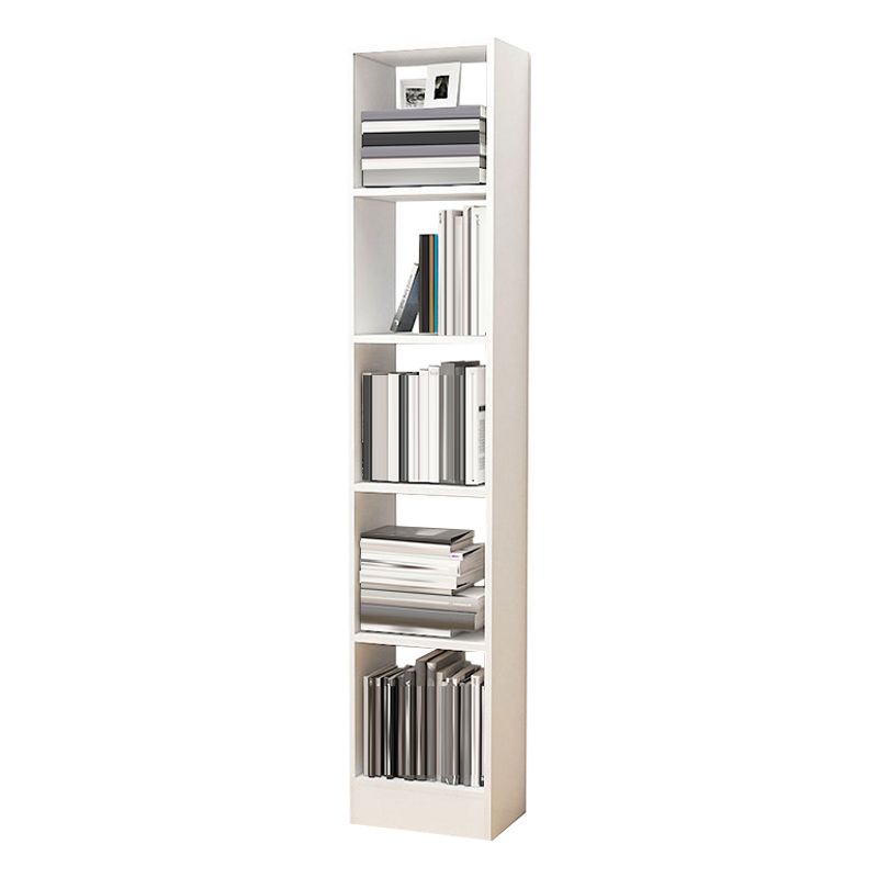 Contemporary Closed Back Book Shelf Engineered Wood Office Bookcase with Shelves