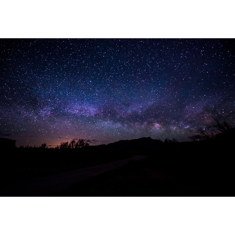 Stunning Galaxy Sky Wallpaper Mural for Bedroom, Blue-Purple, Personalized Print