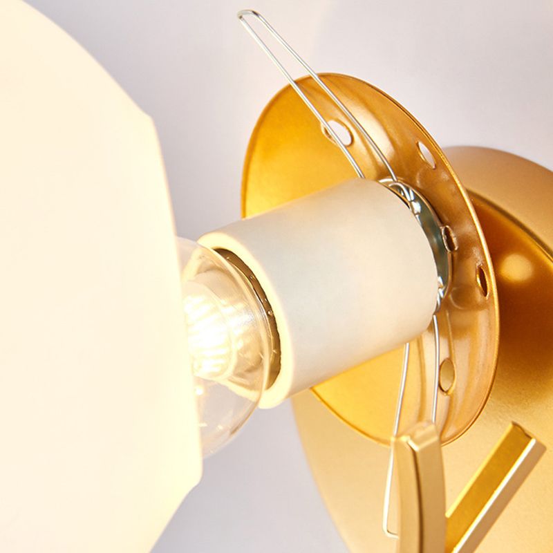 Modern Simplicity Indoor Wall Lamp 7.5" H Orb Glass Shade Mini Sconce Light for Bedroom