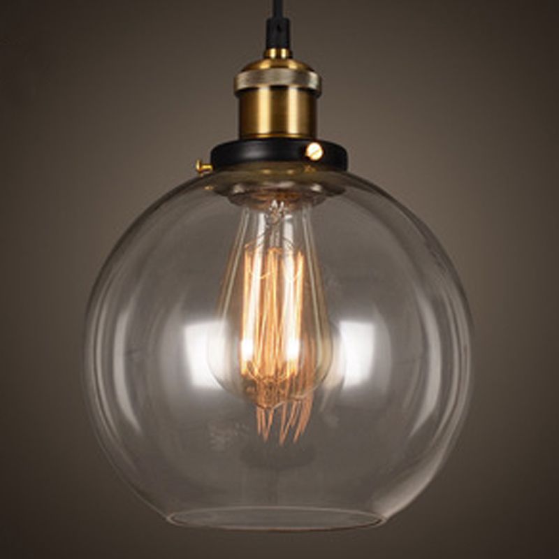 1-Licht-Metall-Top-hängende hängende hängende leichte, klare Glasindustrie-Leuchten