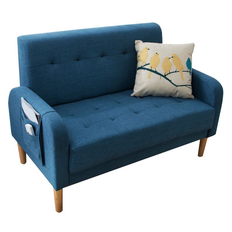 30.31" H Cotton Blend Square Arm Tufted Loveseat for Living Room