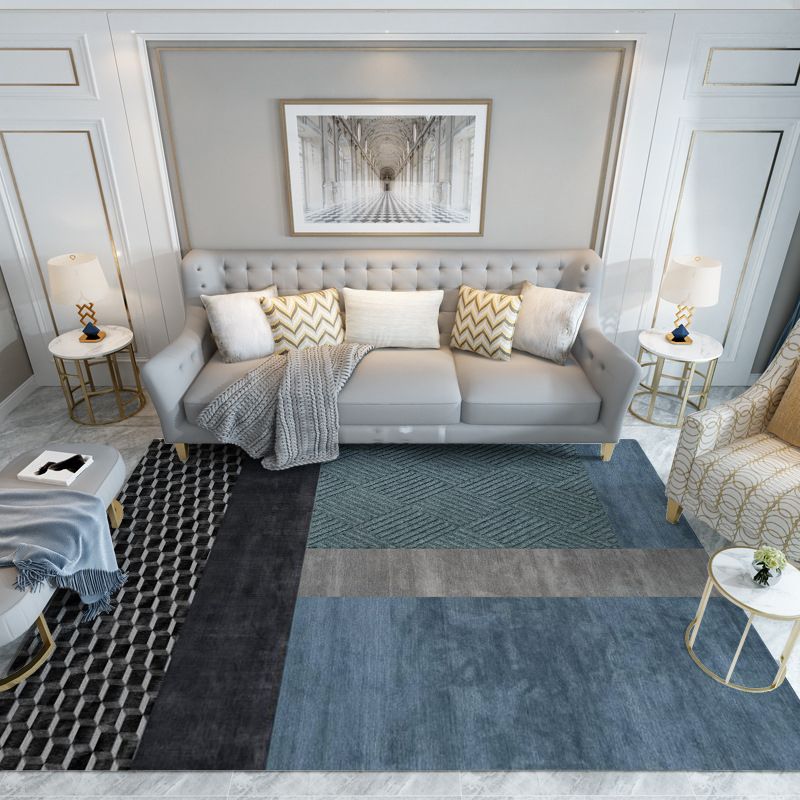 Light Brown Rug Polyester Cube Rug Washable Indoor Rug for Home Decoration