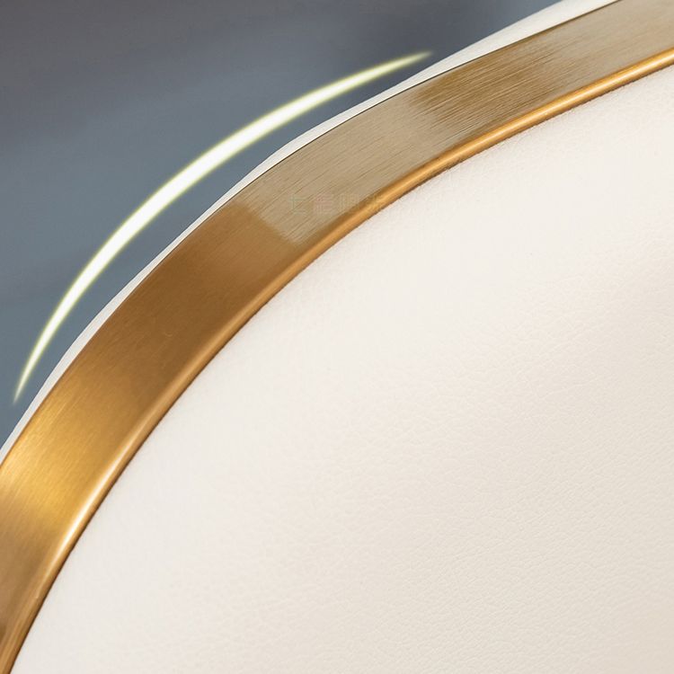 Nordic Glam Bar-stool PU Leather Counter Bar Stool with Metal Legs