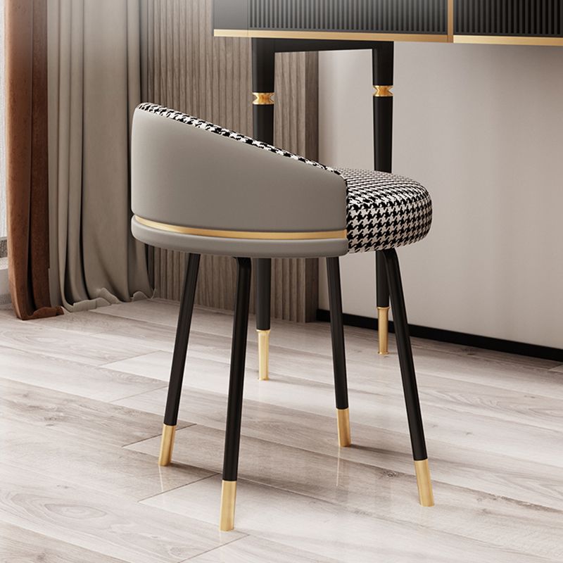 Eigentijdse stijl eetstoelen armloze stoel voor keuken met metalen benen