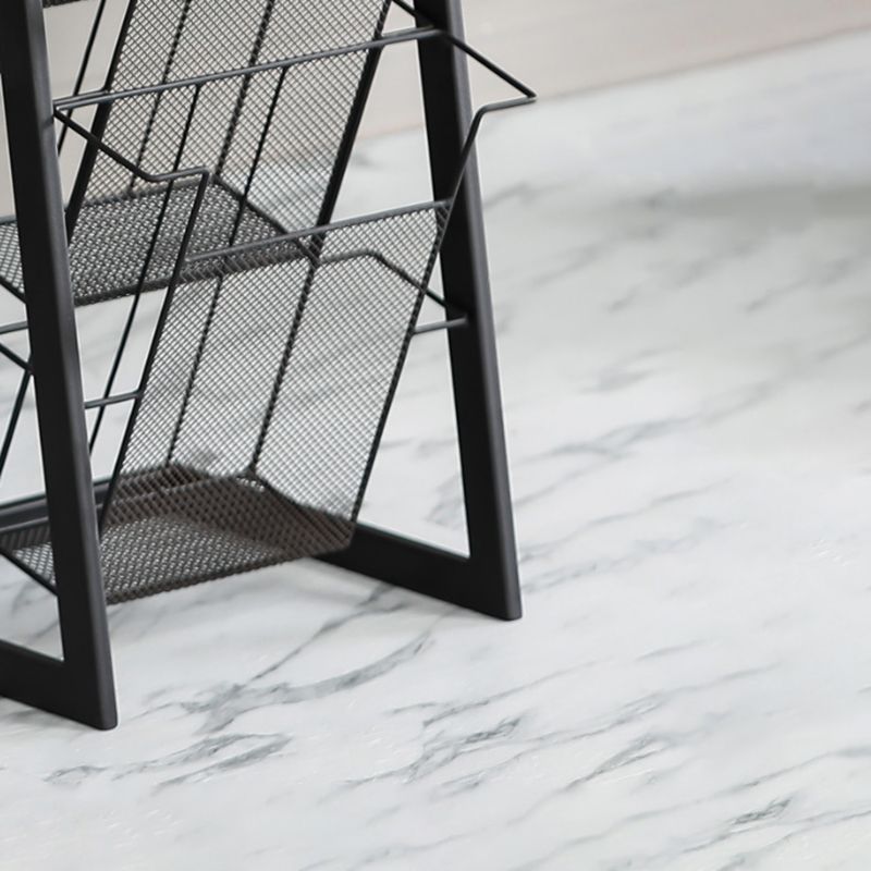 Contemporary Closed Back Bookcase Vertical Metal Bookshelf with Shelves