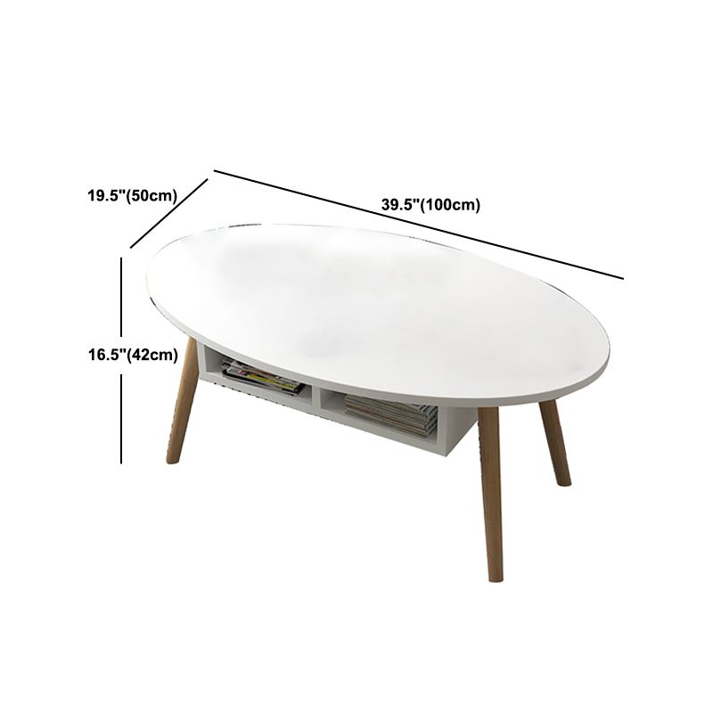 Contemporary Style Coffee Cocktail Table Wooden 4 Legs Coffee Table