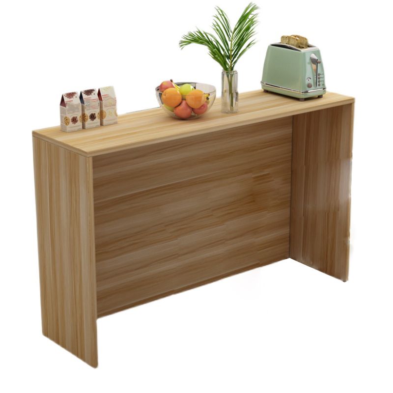 Matte Finish Manufactured Wood Pub Table Rectangle Bistro Table for Living Room