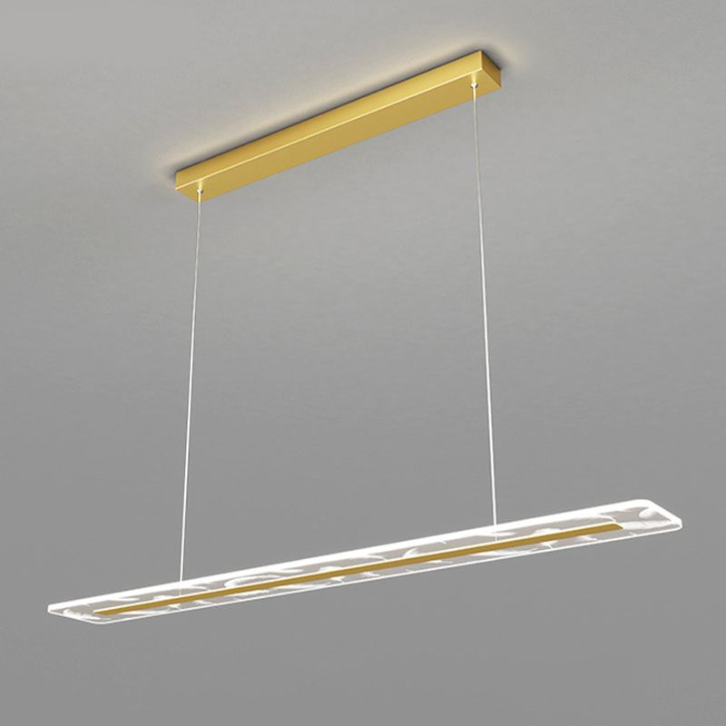 Federdruck Island Leuchte minimalistische Acryl -Esszimmer LED Hanging Light