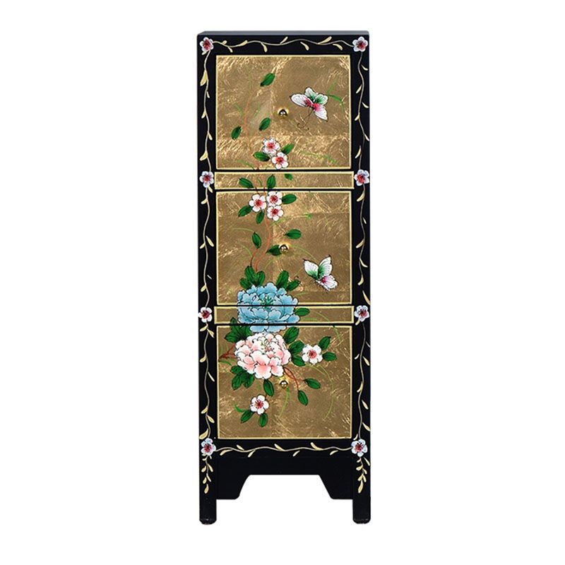 Nautical Bedroom Storage Chest Wooden Vertical Chest with Drawers