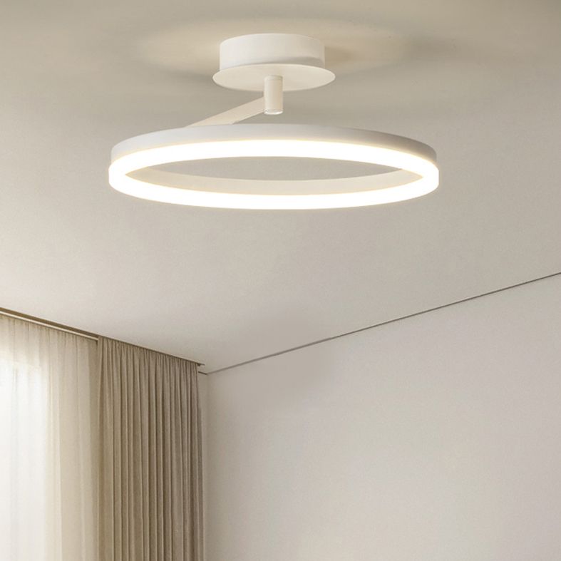 Linear Iron LED Flush Mount Modern Style 1-Light Ceiling Light Fixture for Bedroom
