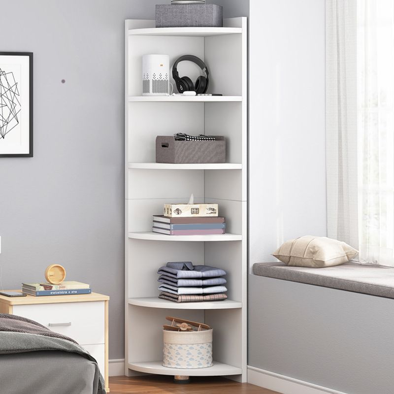 70.9" Tall Corner Triangle Cabinet Contemporary 6 - Shelf Simple Cabinet