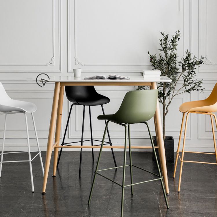 Modern Style Bar-stool Plastic Counter Bar Stool with Metal Legs