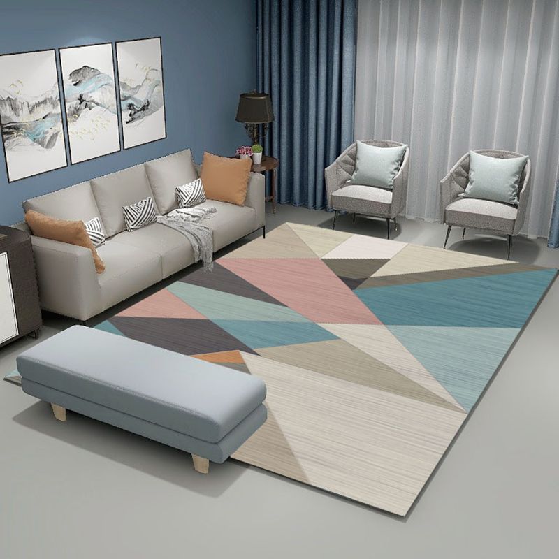 Minimalist Rug Nordic Geometric Area Carpet Washable Rug for Living Room, Home Decor