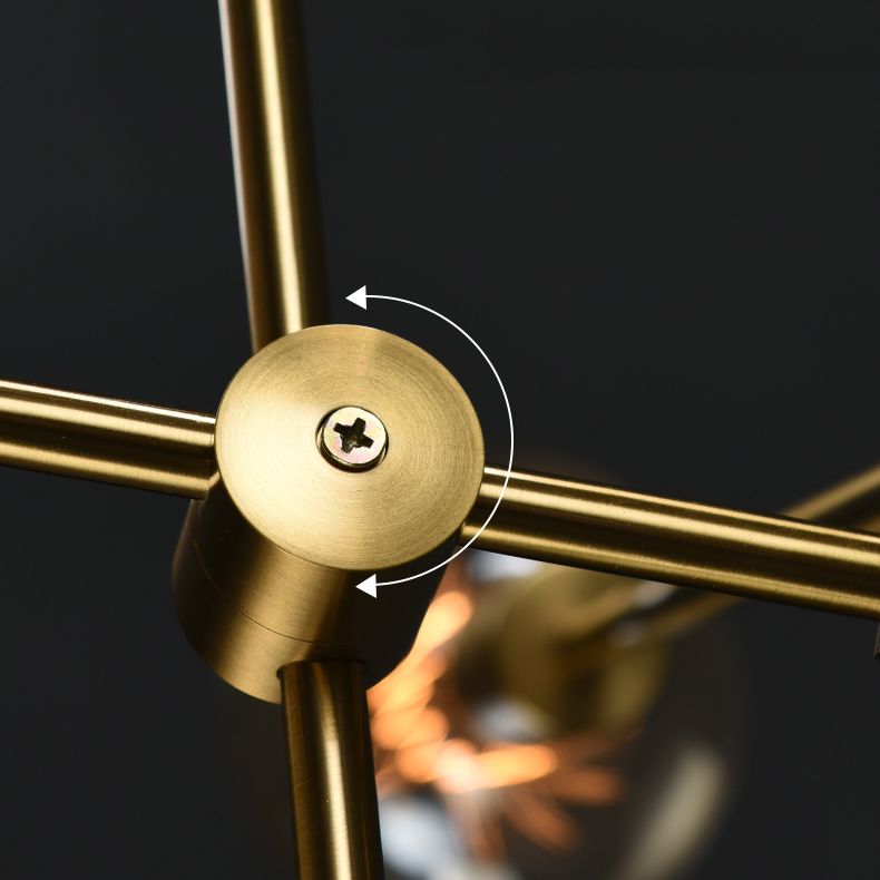 Metal Antique Antique Posting Lighting Accesors Sputnik Sphere Luces colgantes para sala de estar