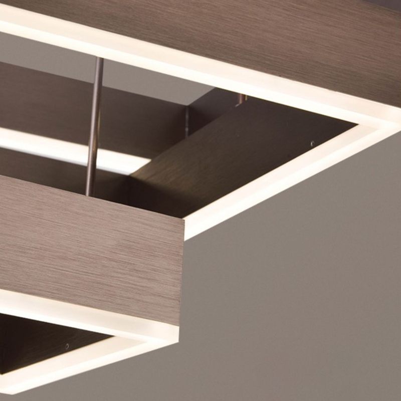 Lámparas de lámparas cuadradas de tres niveles lámpara de metal moderno 3 luces lámparas