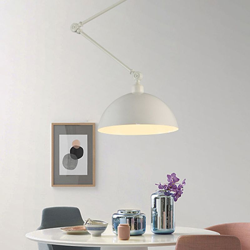 Stile industriale Lampada a sospensione in metallo pieghevole a 1 luce con ombra geometrica