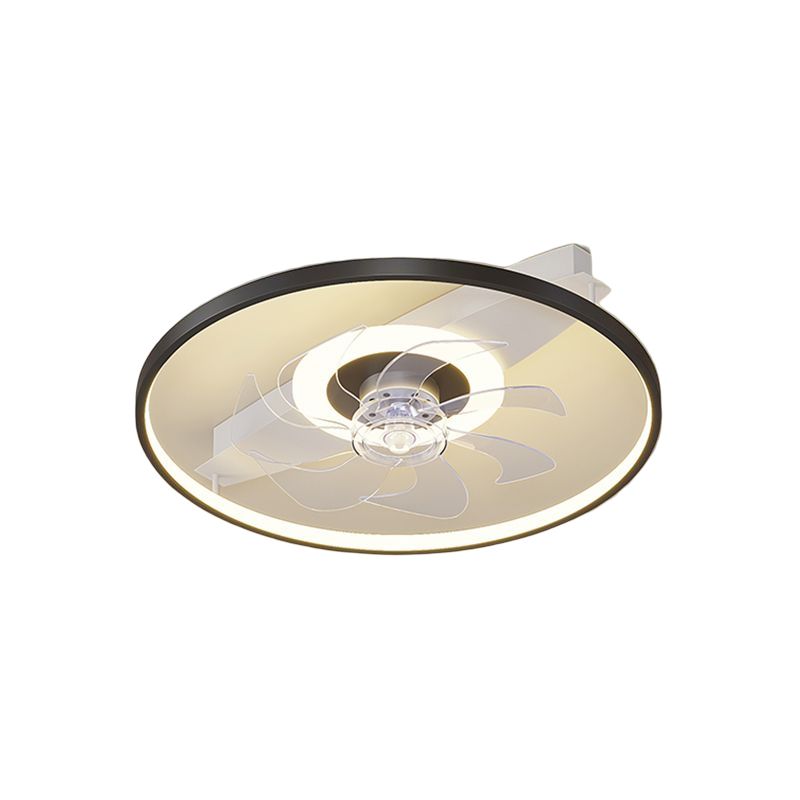 Simple Ceiling Fan Light Modern LED Ceiling Mount Lamp with Acrylic Shade for Bedroom