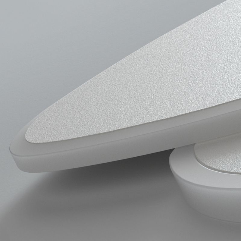 Lámpara de techo LED blanca acrílica con montaje empotrado ovalado de hierro lacado moderno y sencillo