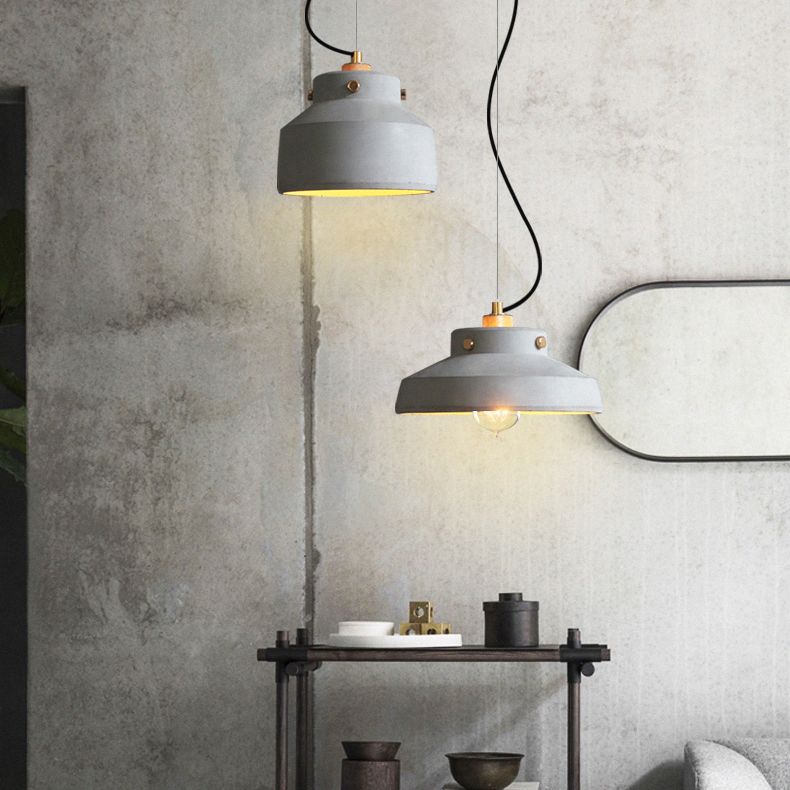 Lampe suspendue de style contemporain simple léger en ciment pour le salon Coffee Shop