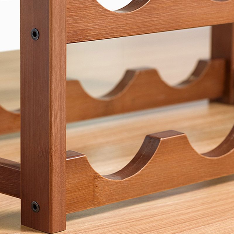 Countertop Wine Rack Wooden Wine Bottle Rack for Living Room