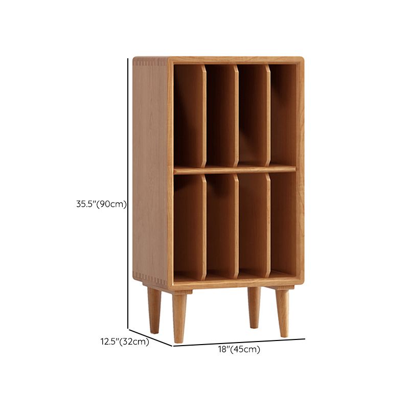 Modern Wooden Bookcase Closed Back Standard Bookshelf with Shelves