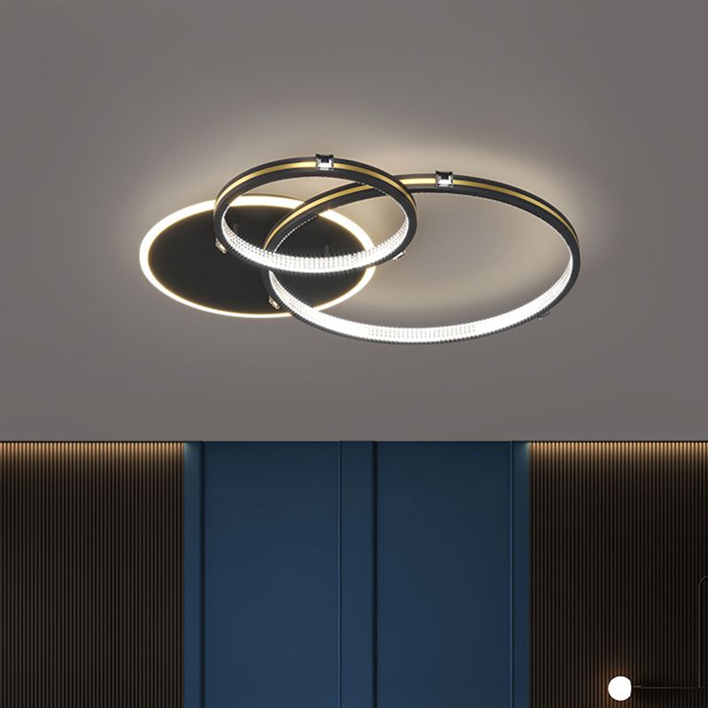 Modern minimalisme metalen semi-inbouwlamp multi-ring LED semi-inbouw voor woonkamer