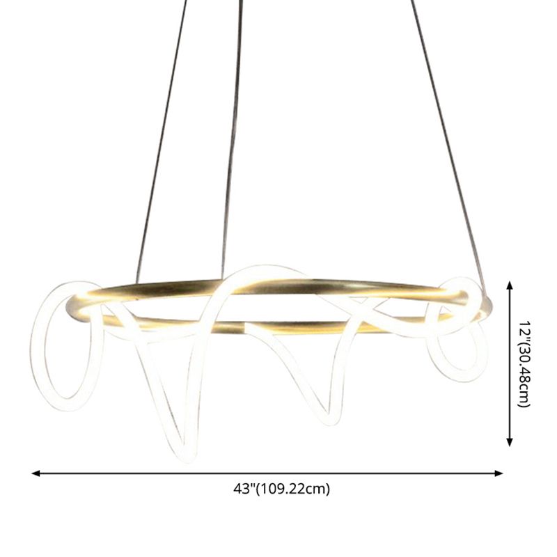 Lampadario a LED a LED a LED GOLD Minimalista acrilico appeso a soffitto per soggiorno