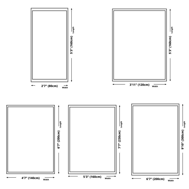 Multicolor Indoor Area Rug Geometric Lines Polyester Carpet Anti-Slip Rug for Living Room