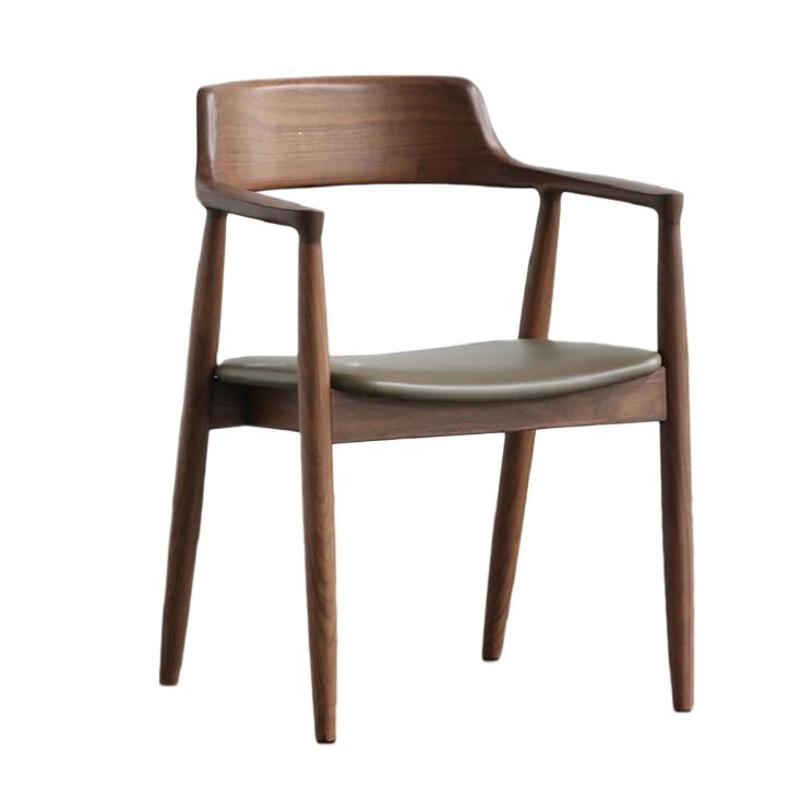 Contemporary Dining Chair 23'' Wide Open Side Chair with 4 Wood Legs for Home Use