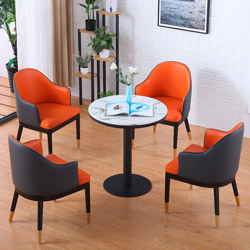 Upholstered Dining Chairs Contemporary Kitchen Chair with Wood Legs
