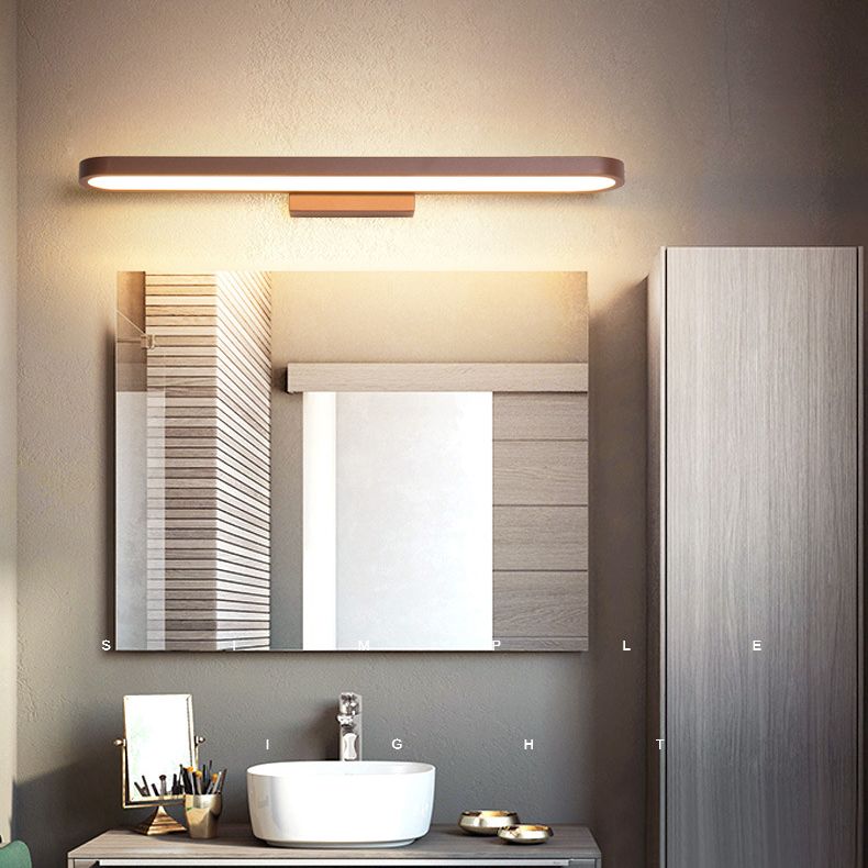 Ellipse Vanity Light Fixtures Modern Simplicity Acrylic Wall Mount Lamp for Bathroom