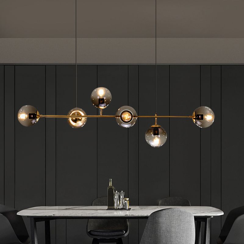 Lámpara colgante de comedor moderno lámpara de lámpara de lámpara de vidrio redondo para comedor