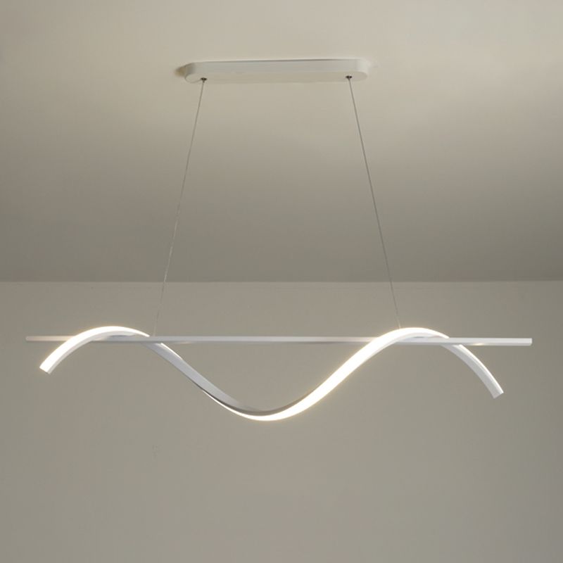 Linearer Kronleuchterinsel Kronleuchter Licht moderner Metallleuchterleuchten