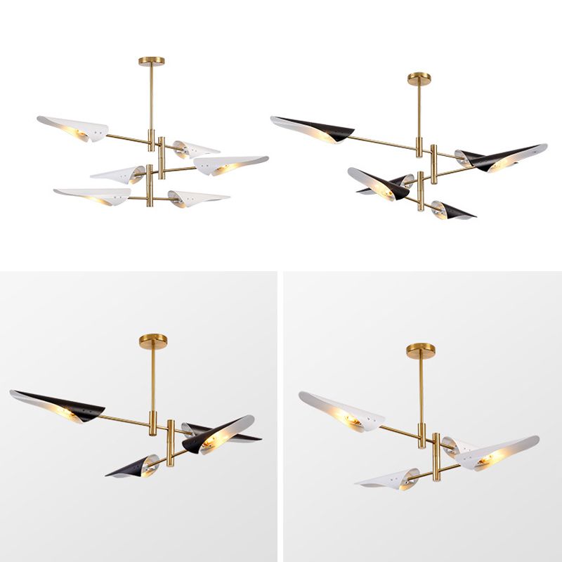 Moderner Stil Sputnik Kronleuchter Metall Multi -Light -Kronleuchter für Wohnzimmer