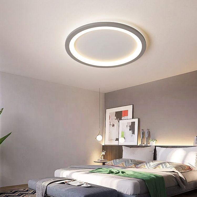 Geometrische acryl inbouwverlichting Minimalistisch grijs LED-inbouwarmatuur voor slaapkamer