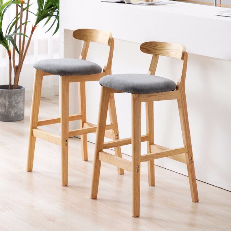 Scandinavian Wood Stool Fabric Cushion in Matte Finish for Indoor