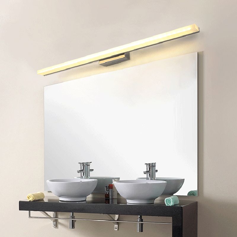 Modern 1-Light Acrylic Silver Wall Light Sconces Wall Mounted Lamp for Bathroom