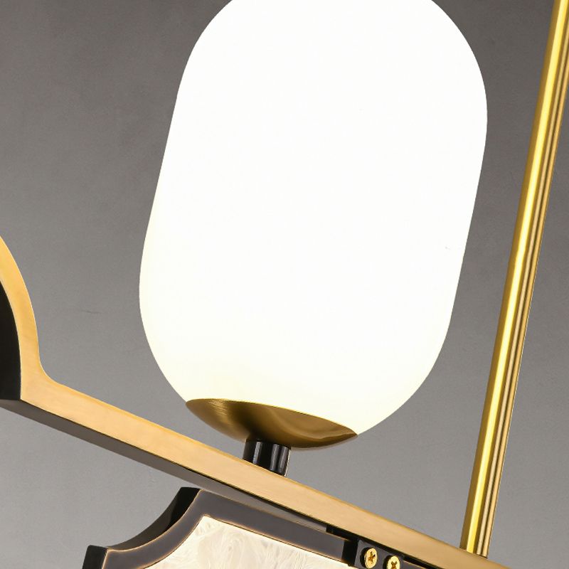 Accesorios de iluminación de la isla de cilindro modernos iluminación de vidrio