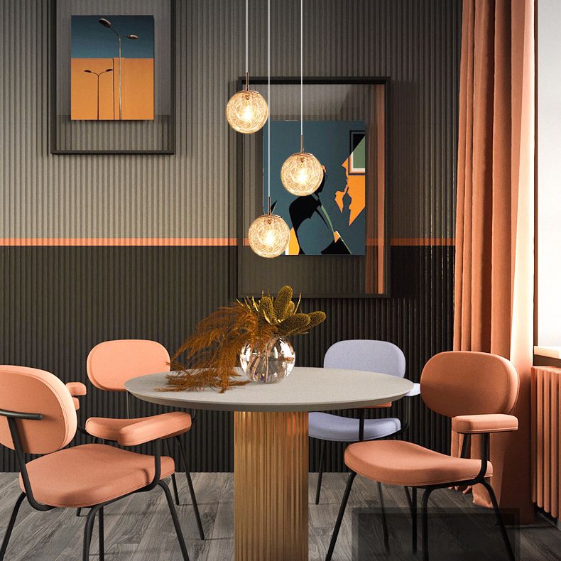 Spiral Stairs Pendant Light Fixture Clear Glass Nordic Style Multiple Hanging Light