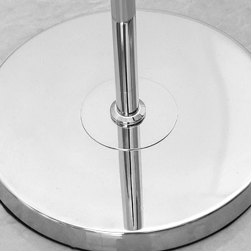 Linear Shape Metal Floor Light Modern Style Single Light Floor Mount Light in Silver