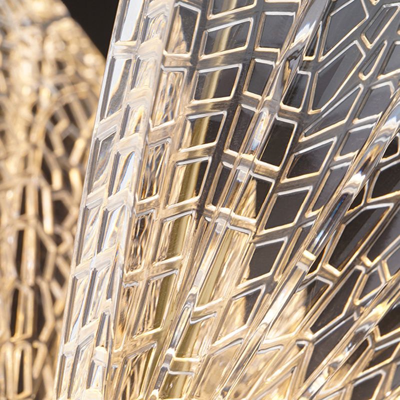 1-Light Acrylic Suspended Lighting Fixture Modern Pendant Light Kit for Bedroom