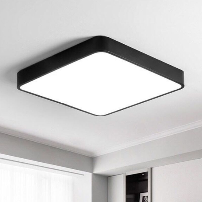 Squared Flush Mount Ceiling Lighting Fixture Modern Acrylic Flushmount