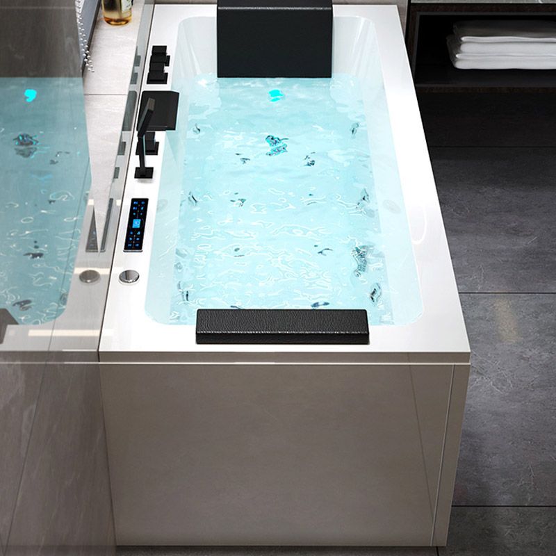 Modern Style Alcove Bath Tub Acrylic Rectangular Bathroom Bathtub with Faucet