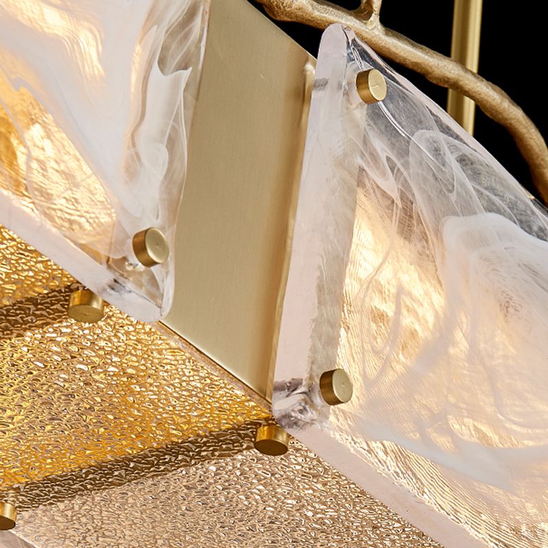 Light Light Isola Light Modern Style Modern Rectangular a forma di vetro Accensione in oro